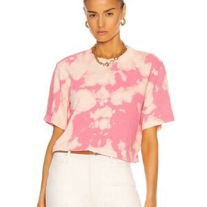 Cotton Citizen Tokyo crop Pink Tie-Dye Women's T-shirt size XS
